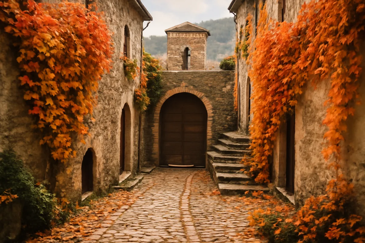 Borghi medievali del Sannio in autunno: il foliage che trasforma i vicoli storici